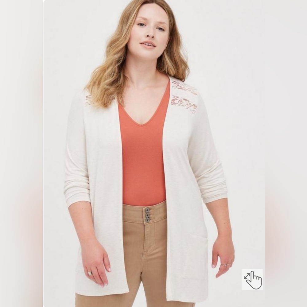 Super Soft Cardigan Lace Yolk